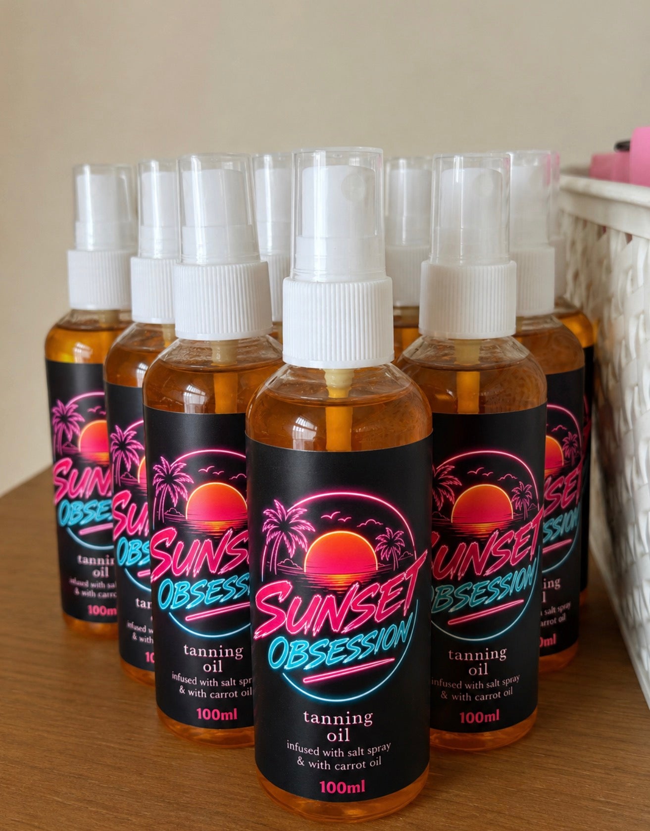 Salt spray infused with carrot oil